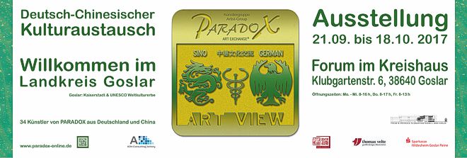 PARADOX Presseinfo "Sino German Art View" Goslar 2017